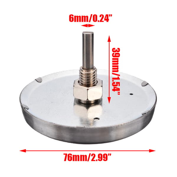 Termometer for alle griller, røyker, røyker og grillvogner, analog, tilbehør - svart