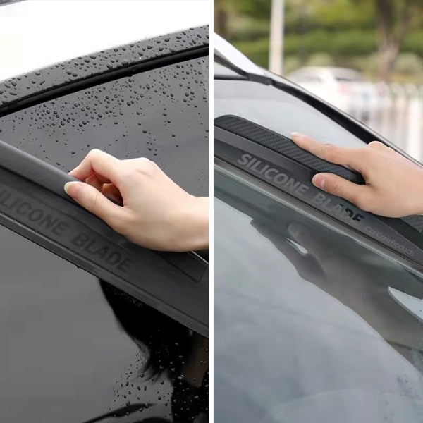 Skumper bil vandskraber bil fleksibel vand visker bil skraber til bilpleje med rensebørste og mikrofiber klud tørreklud