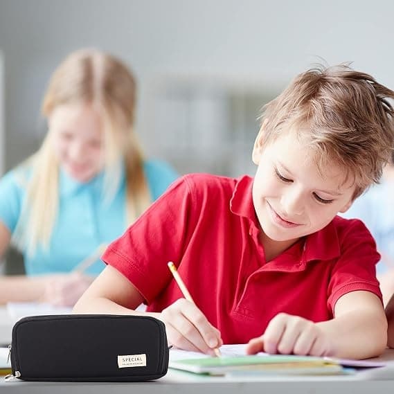 (NY) Stor Skoleblyantboks, 3 Rom, Multifunksjonell Bærbar Penal for Studenter/Barn/Voksne/Jenter/Gutter