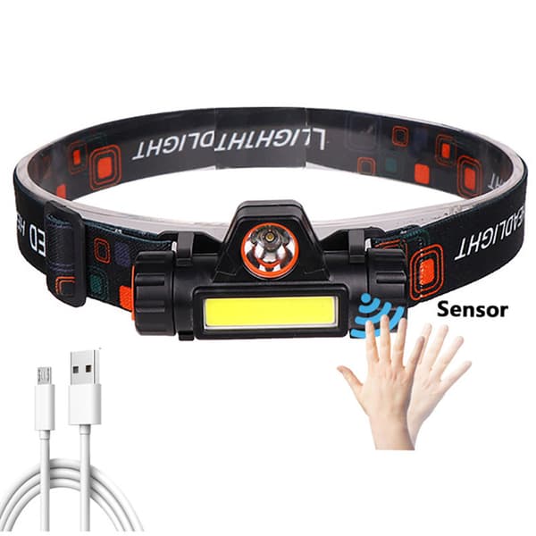 Hodelykt LED oppladbar magnetisk hodelykt Vanntett
