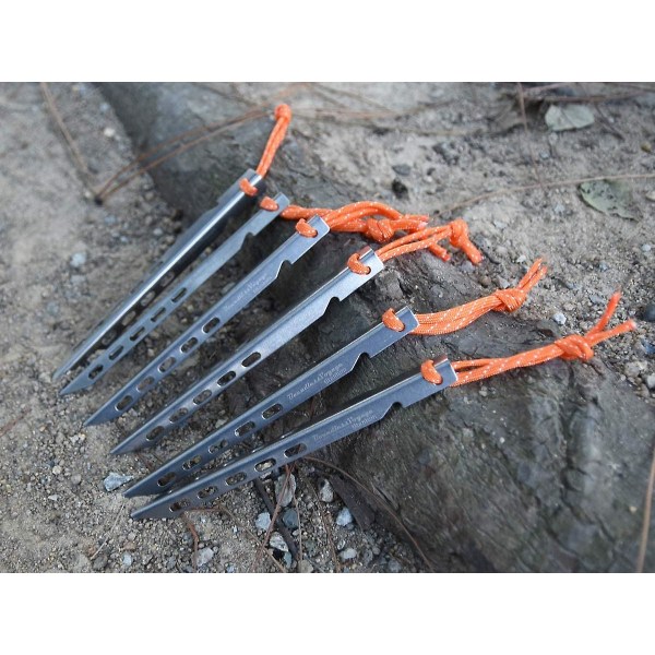 4 stk. Titanium Telttanke Ultralette V-formede Telttanke Camping Telttanke Tilbehør Udendørs 160mm Kun