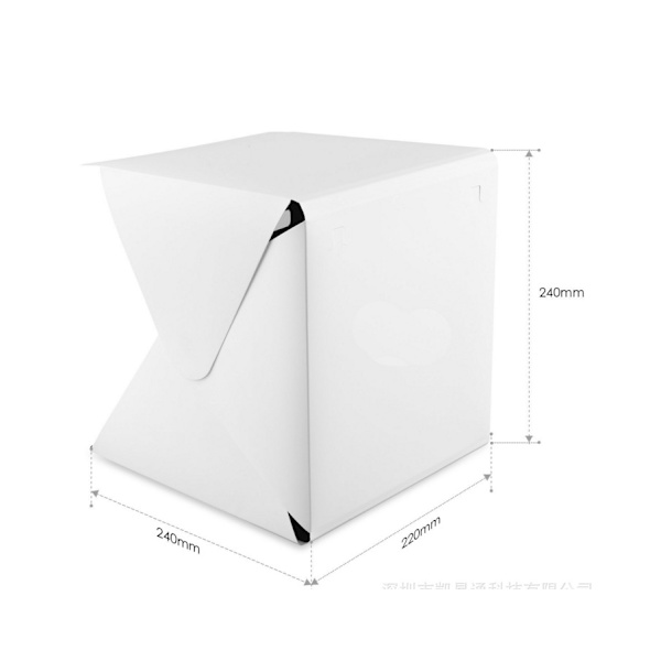 20 cm pieni LED-valo miniateljee softbox kannettava kokoontaitettava valokuvausrekvisiitta kaksoisvalopalkki 6 väritaustakangasta