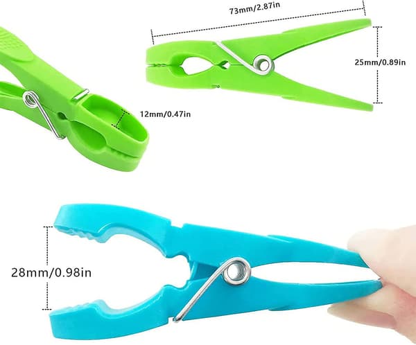 48 stk Acsergery gaveplastklesklyper for klesvask, holdbare og