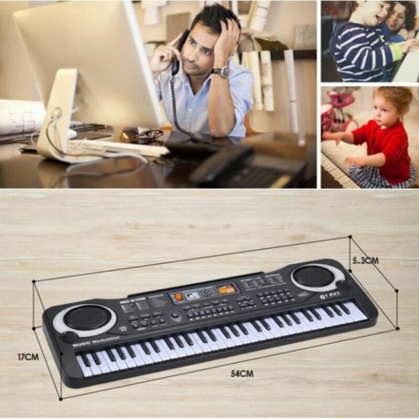 Elektronisk piano elektronisk keyboard digitalpiano 61 tangenter elektronisk piano nybegynnertastatur piano leketøy barn