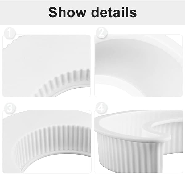3D Silikon Halvmåneform för Bakning Återanvändbar Mousse Kakform