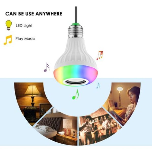 2 Smart LED set E27 Bluetooth Smart Bulb Yhdistetty polttimo Synkronoi musiikin rytmin kanssa