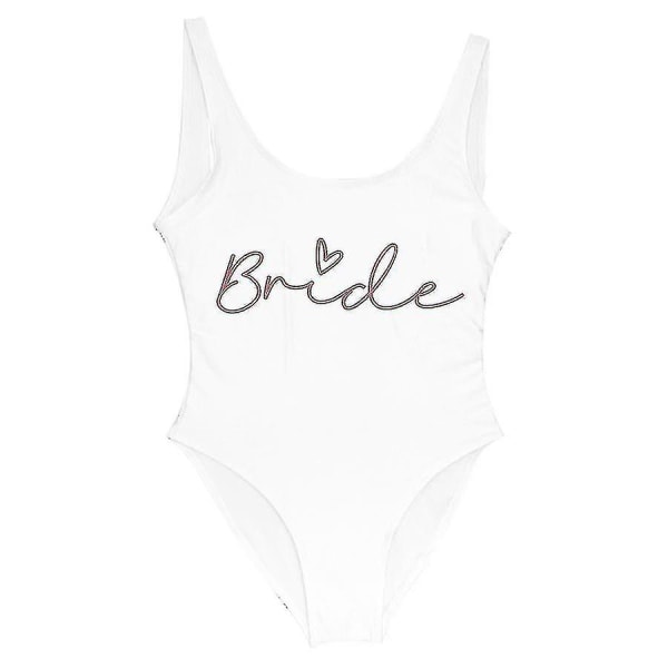 S-3xl Guldtryck Team Bride En-delad Baddräkt Squad Kvinnor Badkläder Möhippa Fest Baddräkt Sommar Strandkläder Baddräkt bride4 XL