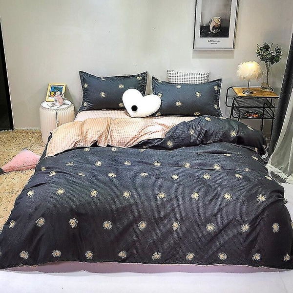 3/4-delt sæt Kawaii Snoopy tegneserie bomuldsdynebetræk ark pudebetræk anime behageligt blødt husholdnings sengetøj artikel gaver 4piece set180x220cm fengyeqing