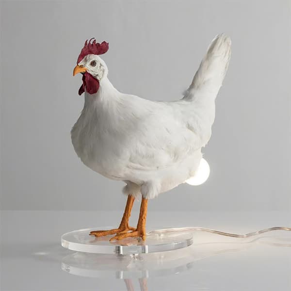 Hønse-LED-eggelampe nattlys utstoppede egg skrivebordslampe