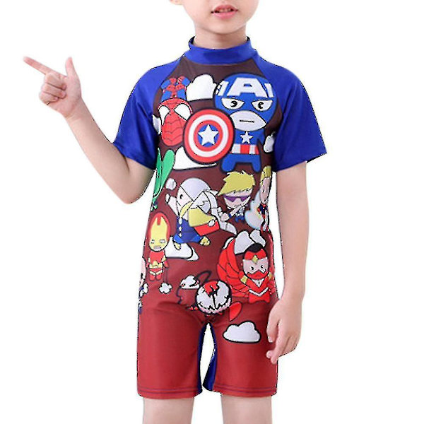 3-11 år barn Superman badkläder en-delad baddräkt The Avengers 3-4 Years