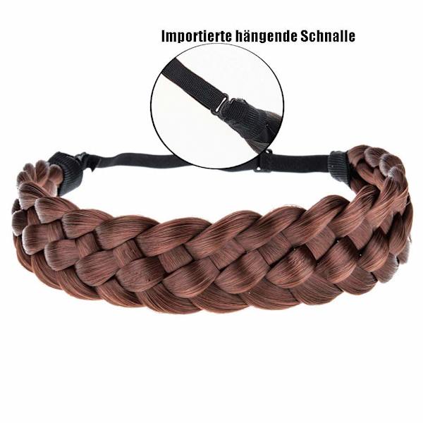 Hårband Flätad 5 Strängar Flätor Hårsnodde Klassisk Tjock Elastisk Syntetisk Hårband Damtillbehör (5 Strängs Fläta)