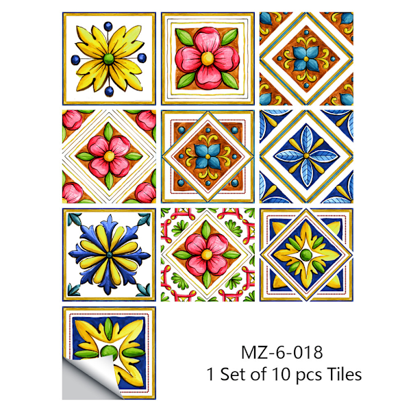 Retrostil grå kakelmönster matt golvdekaler kökskakel bordsskiva renovering vattentäta väggdekaler (20cm x 20cm) 18