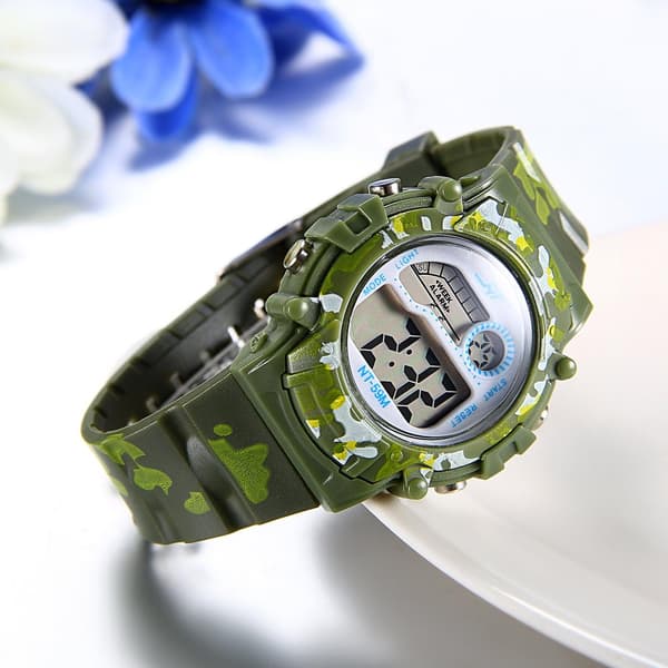 Barne-armbåndsur - Gutter Camo Multifunksjonell Sports Digitalt Ur