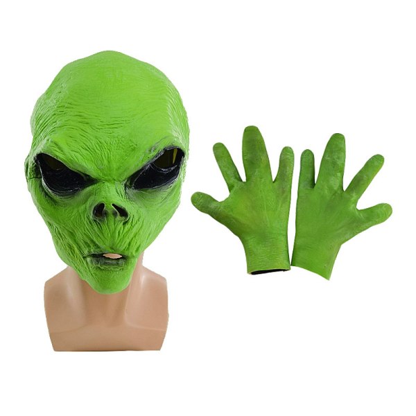 Halloween-dekorasjon Grimace Alien Skummel Hodeplagg Maske Maskerade Demon Maske Latex Hodeplagg Halloweenfest Skumle Rekvisitter