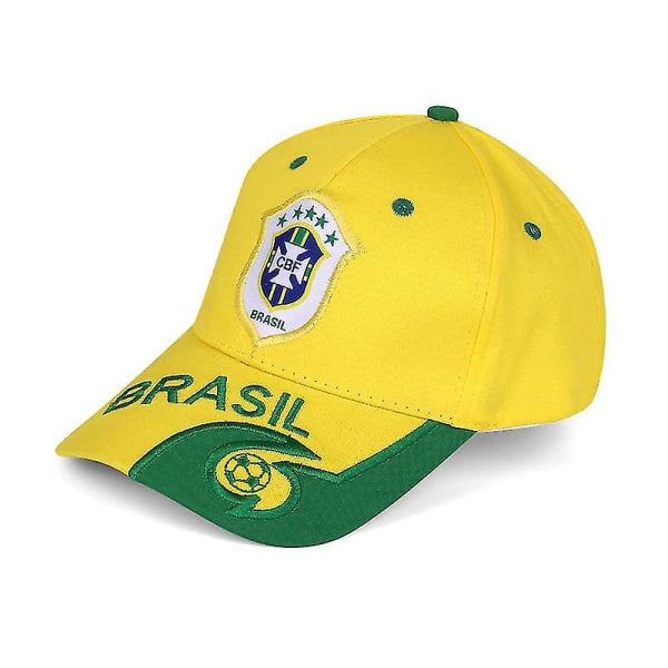 VM-keps med broderad nationalflagga, solhatt, trendig broderad baseballkeps, supporterartiklar Brazil