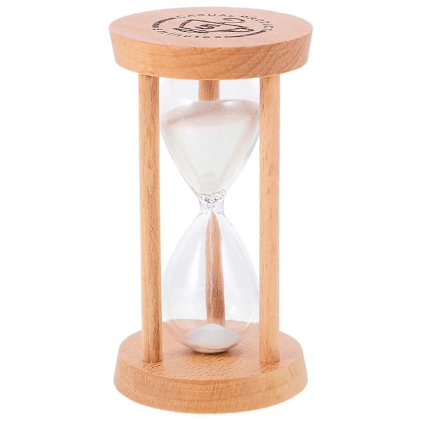 Sandtimer i trä 5 minuter Portabel Sandtimer Dekorativ Timglas Timer Kök Sandklocka
