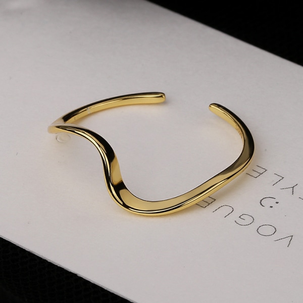 Rings, women's rings, water ripple rings, gold rings