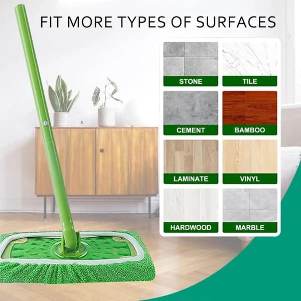 8 ersättningsmoppdynor för Swiffer-moppar, återanvändbara, återanvändbara moppöverdrag