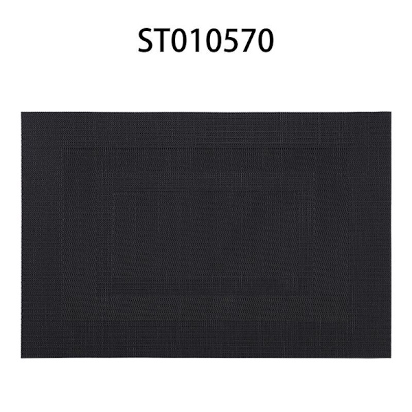 6 st Teslin Europeiska moderna enkla diagonala västerländska middagsmattor pvc vävda enkel dubbel ram duk bordsmattor bordstabletter ST010570