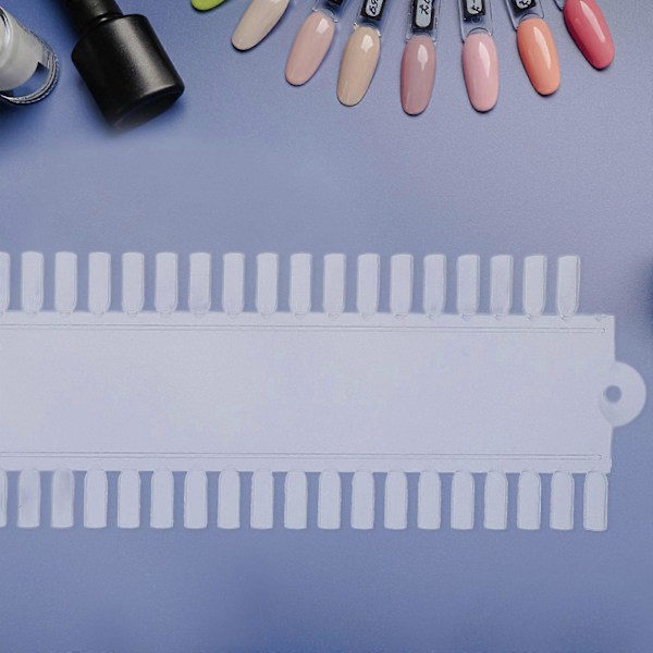 2 st Nagelkonst Lösnaglar Övningsbräda 60 Färger Nagellack Målningsdisplay Färgbräda (Transparent)