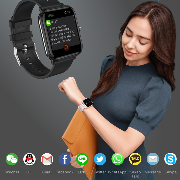 Gælder for Apple Android smartur Huaqiangbei blodtryksmåling puls blod ilt sport armbåndsur unisex