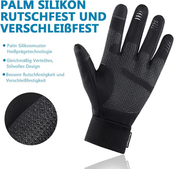 Cykelhandsker Touchscreen Varme Handsker Vandtætte Anti-Slip