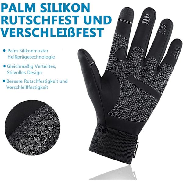 Sykkelhansker Touchscreen Varmehansker Vanntett Anti-Skli