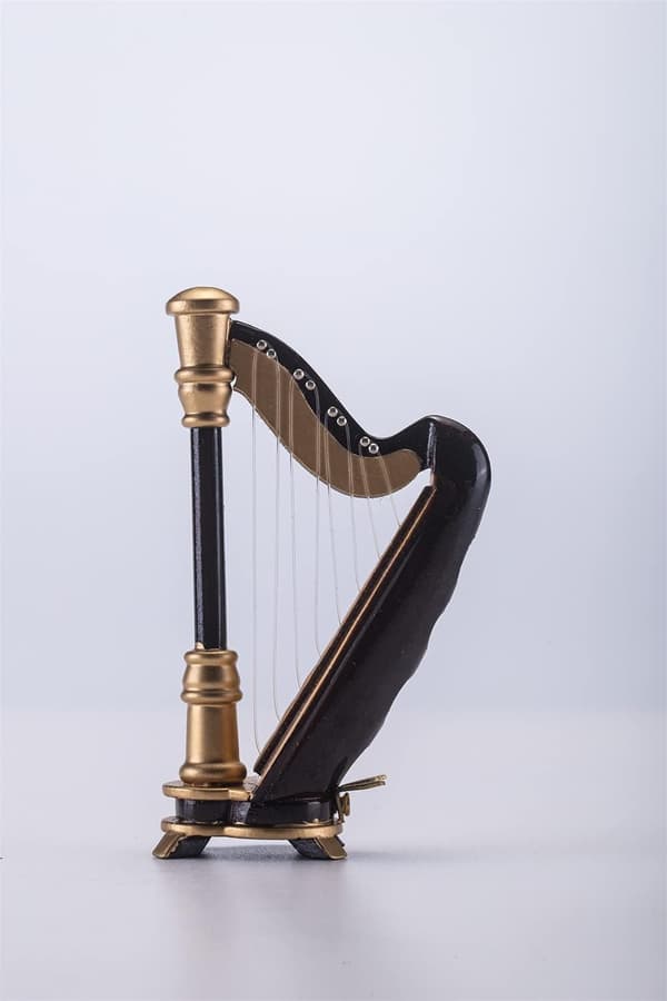 Mini harpemodell med gaveeske Mini musikkpynt Pyntegjenstand Gave