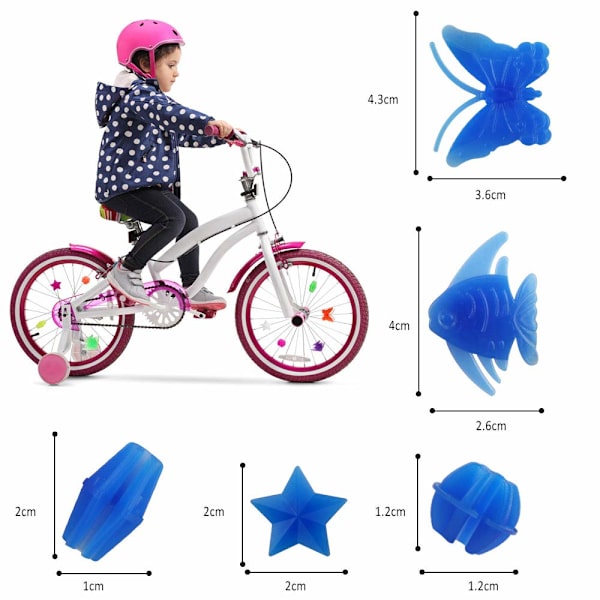 Cykel Ekrar Pärlor, Cykel Hjul Klipp Färgglada Plast Klipp Ekrar Färgglada Plast Klipp Ekrar för Barn, Pärlor Stjärnor, Slumpmässiga Färger