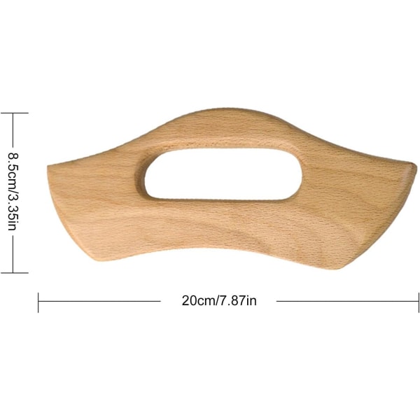 Gua Sha-brett i tre - Lymfedrenerende massasjeverktøy - Gua Sha-verktøy for å fjerne giftstoffer, forhindre rynker, for spa-akupunkturterapi, behandling av triggerpunkter