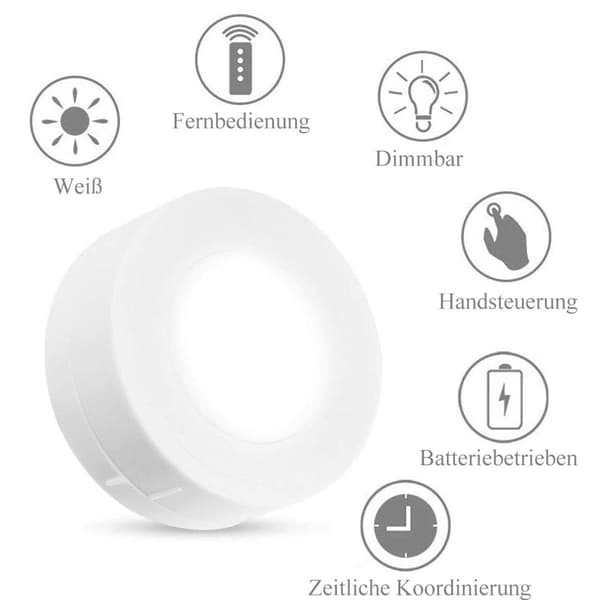 LED-skaplamper med fjernkontroll, skapbelysning