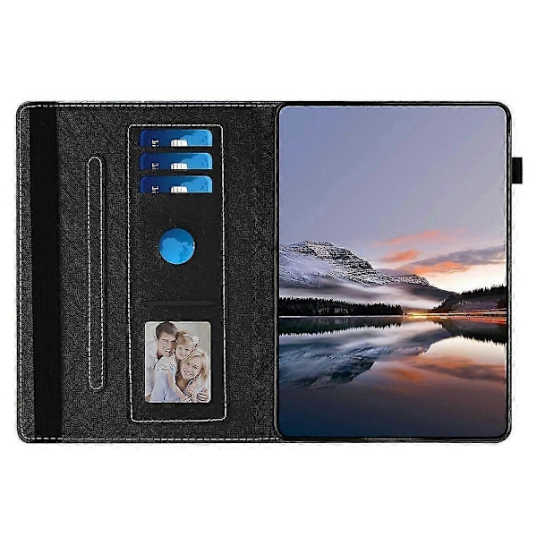 Samsung Galaxy Tab A9 -kotelolle kuvioitu nahkainen tablettisuojus automaattisella lepo-/herätystoiminnolla ja korttipidikkeellä Colorful Flowers