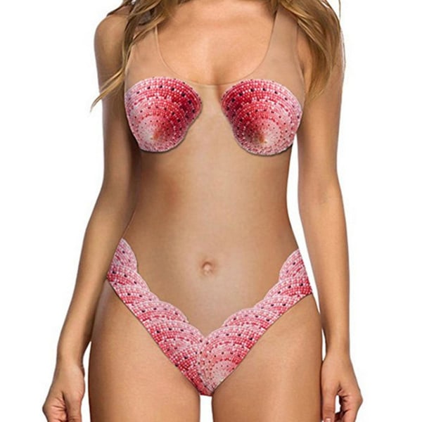 Dametøj 3D Sjov Badetøj Strandtøj - Håret Bryst, Ananas, Enhjørning Print Pink M