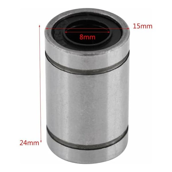 10 stk. LM8UU 8mm lineær kulelager dobbel forseglet ring for stang 3D-printer CNC-deler