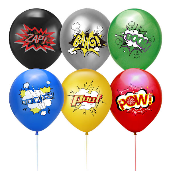 Superhelt Tema Fest Dekorationssæt Trækflag Ballon Kageindsats Kort Børnefødselsdagsfest Tilbehør