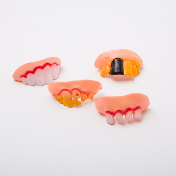 Halloween-koristelu Vampyyrihampaat Hampaat Hampaat Zombien etuhampaat Näytä tempputelineet Hammasproteesit