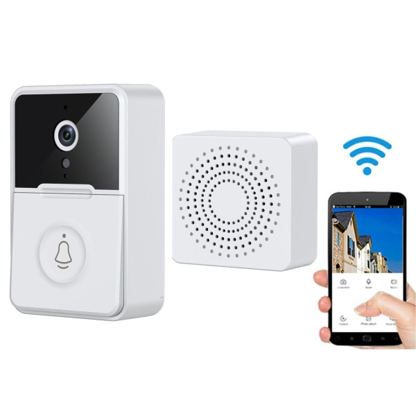 Smart trådlös dörrklocka med kamera, WiFi videodörrklocka med ringklocka  8c7b | Fyndiq