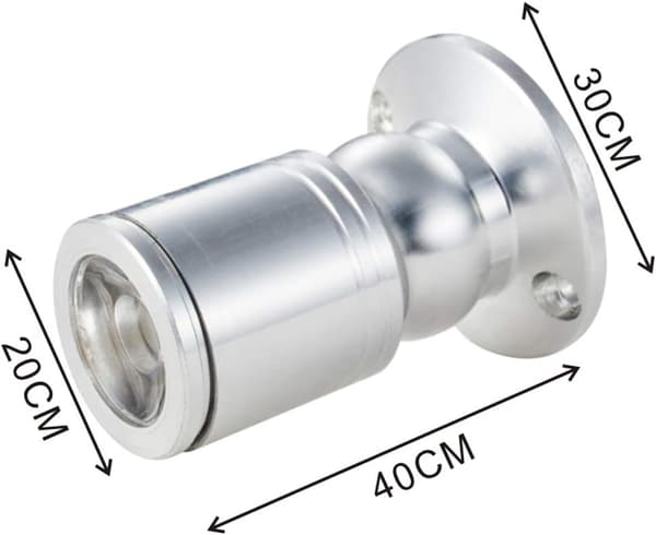 Mini upotetut kohdevalot vitriinille, LED-minikohdevalot, kattoon pinta-asennettava kohdevalo 1 W LED