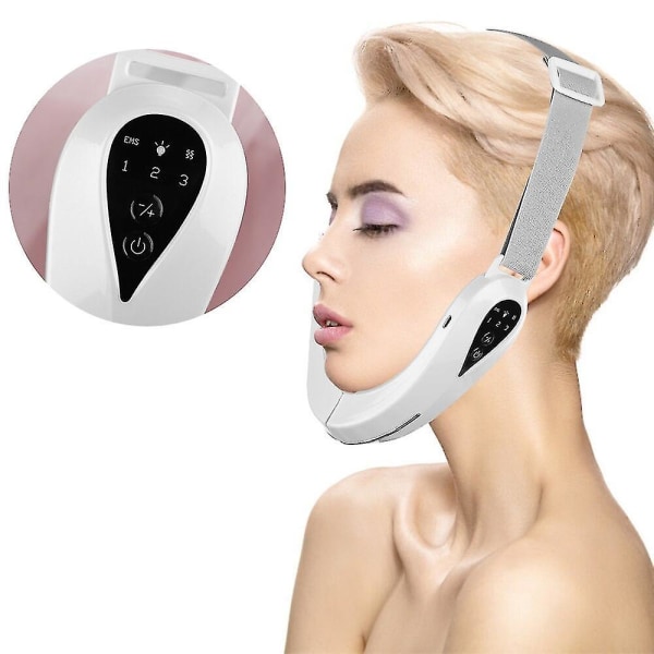V-face Lifting Enhed Havetrækning V-linje Opstramningsbælte Rød Blå Led Photon Lys Terapi Ems Ansigtsmassager