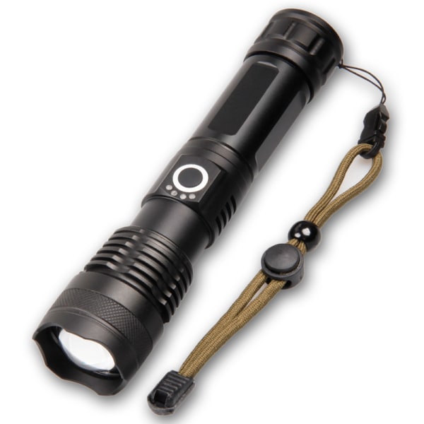 Latautuva Zoom-taskulamppu Ulkokäyttöön LED-taskulamppu, LED-taskulamppu USB-lataus (18650-akun kanssa) Erittäin kirkas Zoom-taskulamppu