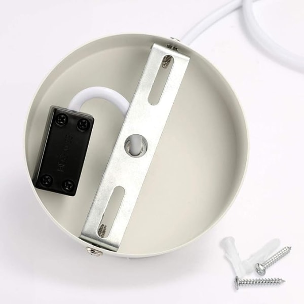 Metall hengelampe, E27 lampeholder med kabel, 100CM taupendul, hvit opphengskabel, ideell for takbelysning, hvit lampeholder