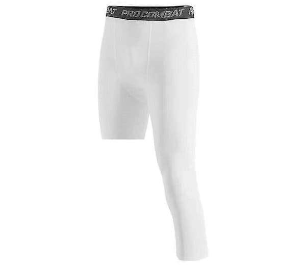 Basketball Tights 3/4 Kompresjonstights for menn White left long M
