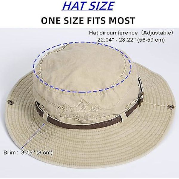 Miesten Taitettava Auringonhattu Safarin Hattu UV-Suojaava Ulkoilun Vuoristoretkeilyyn Matkustushattu Kalastajan Lippis Bucket Hat, K