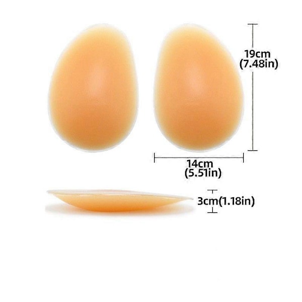 Falska skinkor höftkuddar självhäftande naturliga sömlösa höftkuddar för att förstärka höftlinjen höftutfyllnadsartefakt 3cm size L
