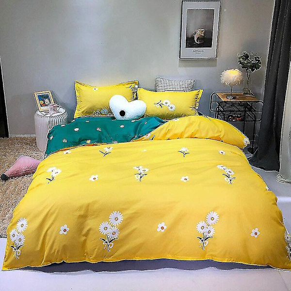 3/4-delat set Kawaii Snoopy tecknad bomullstäcke lakan örngott Anime bekväm mjuk hushållssängkläder artikel gåvor 4piece set150x200cm xiaochuju