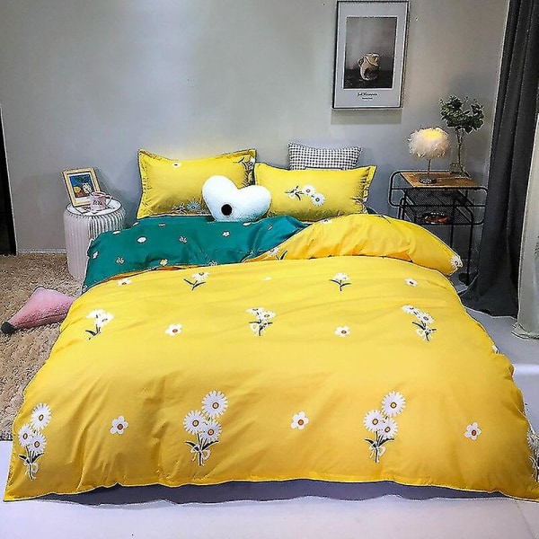 3/4-delt sett Kawaii Snoopy tegneserie bomull dynetrekk ark putetrekk Anime behagelig myk husholdning sengetøy artikkel gaver 4piece set150x200cm xiaochuju