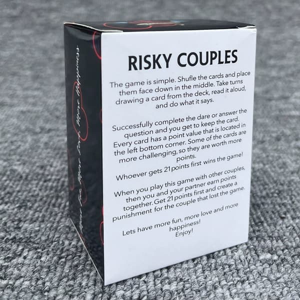 Engelsk version av pardialogspelkort riskabla par riskabla par spelkortleksaker