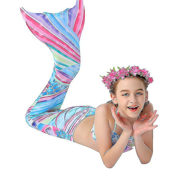 3-delad flicka sjöjungfru bikini set för simning style3 110