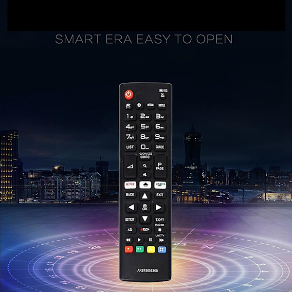 Smart-fjärrkontroll för LG Smart TV HD, LG Full HD LED och LG Smart Remote-knappar AKB75095308 43UJ6309 Black
