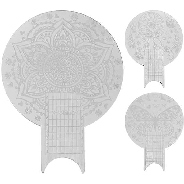 3 stk. Manicure Skabeloner Negle Stempler Moderne Negle Skabeloner Negle Stempelplader